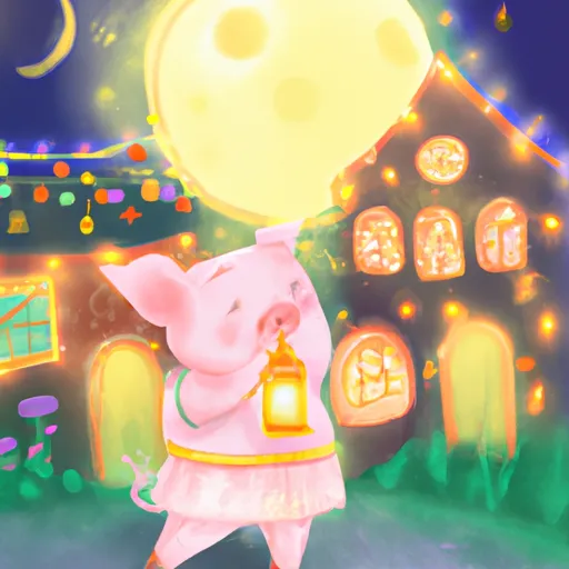 Heo Con Và Chiếc Lồng Đèn May Mắn